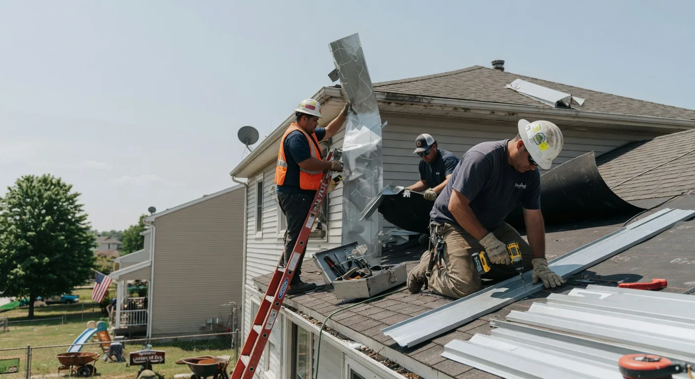 Storm Damage Metal Roof Repair in Delaplaine, AR